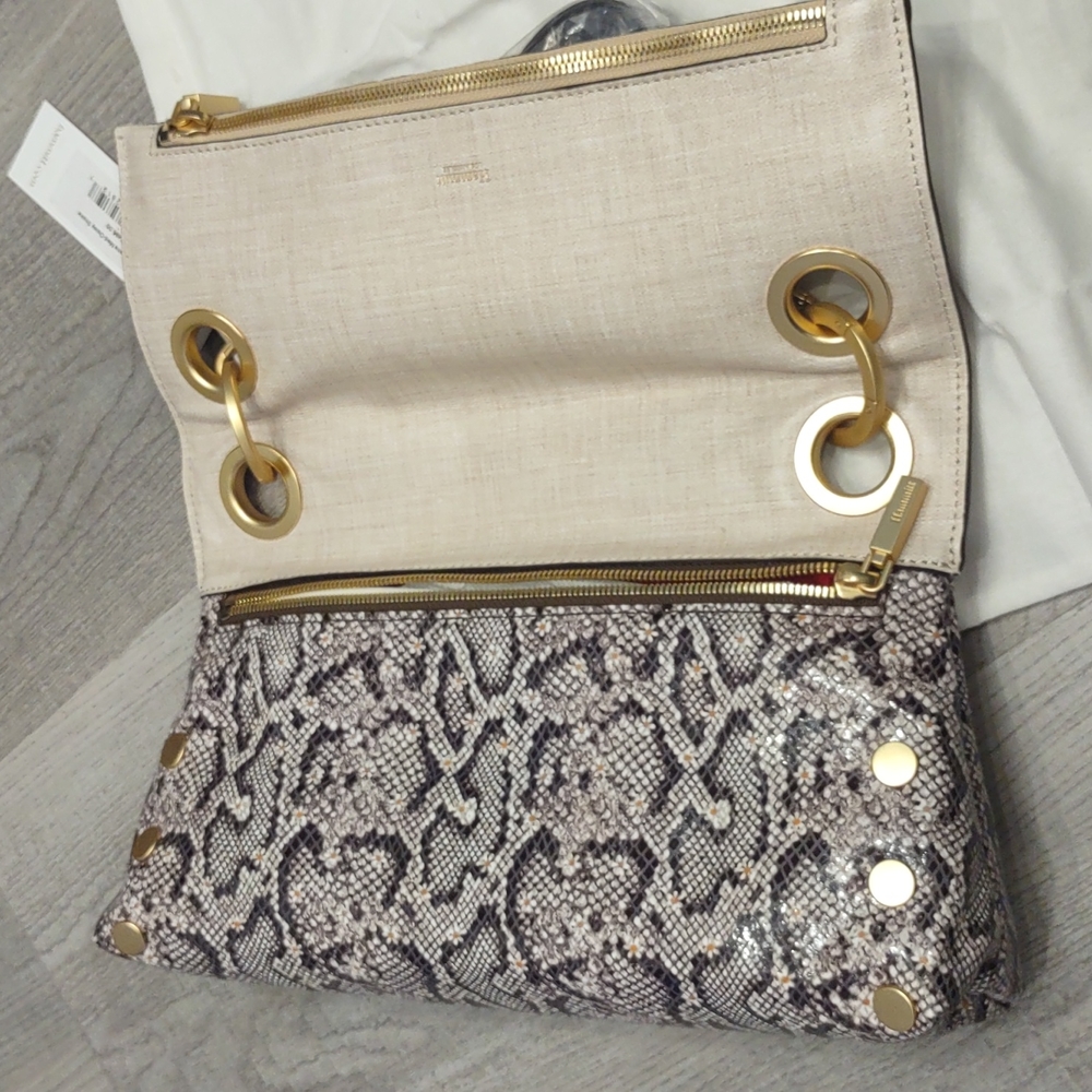 Hammitt Reversible Convertible VIP Montana Daisy Snake Clutch Crossbody Purse - Picture 5 of 9